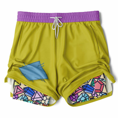 Dopey Men's Double Layer Pocket Shorts
