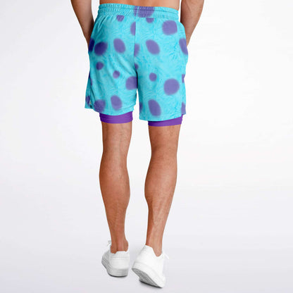 Furry Monster Men's Double Layer Shorts