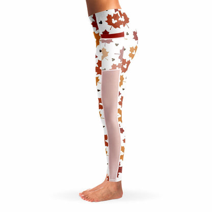 Leaf Collection Light Mesh Pocket Leggings