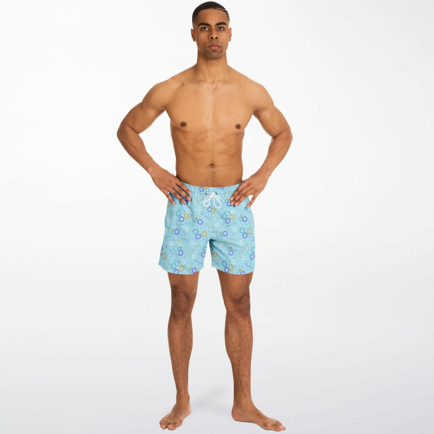 Carousel Collection Blue Men's Swim Trunks