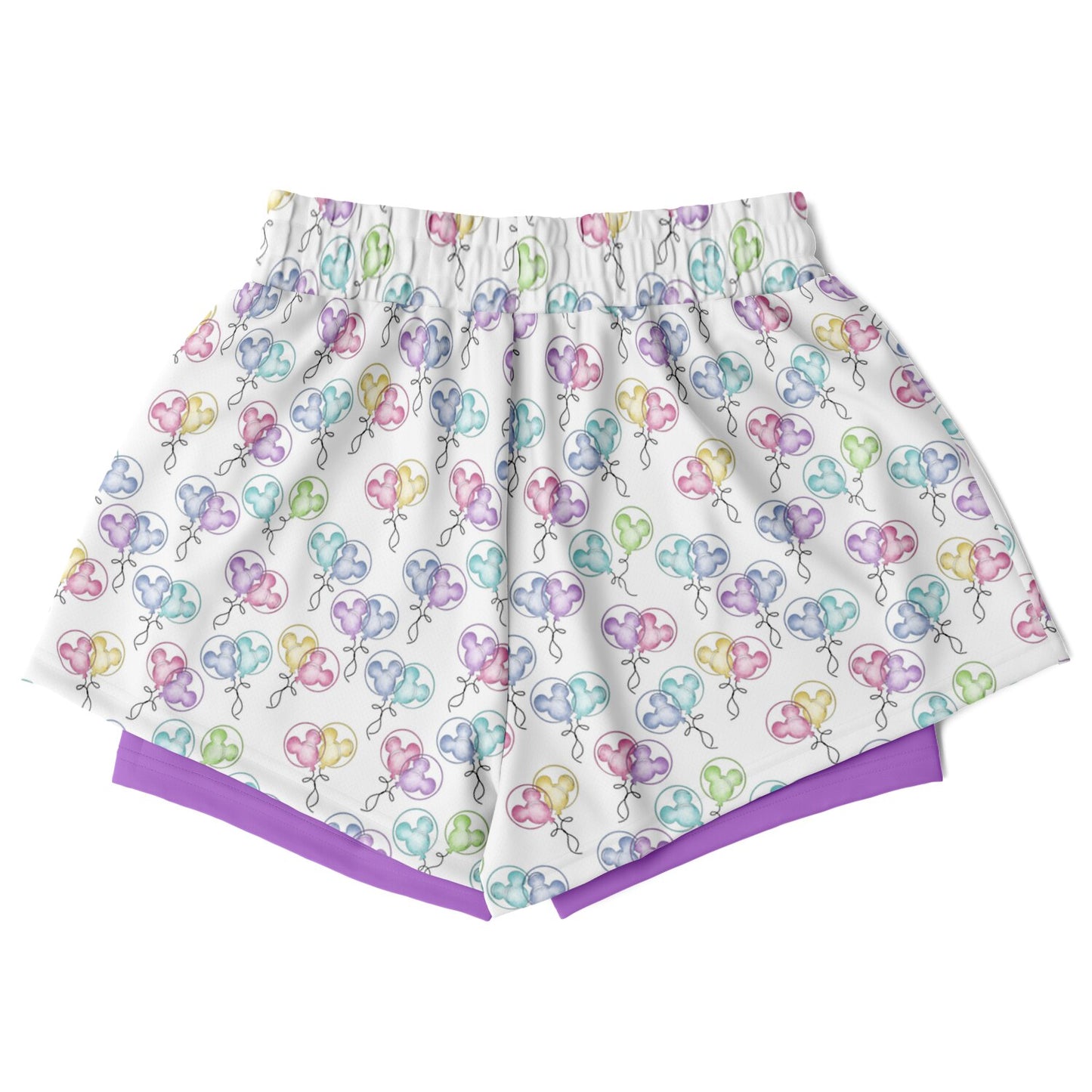 Birthday Balloons Double Layer Pocket Shorts