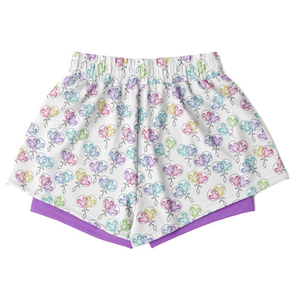 Birthday Balloons Double Layer Pocket Shorts