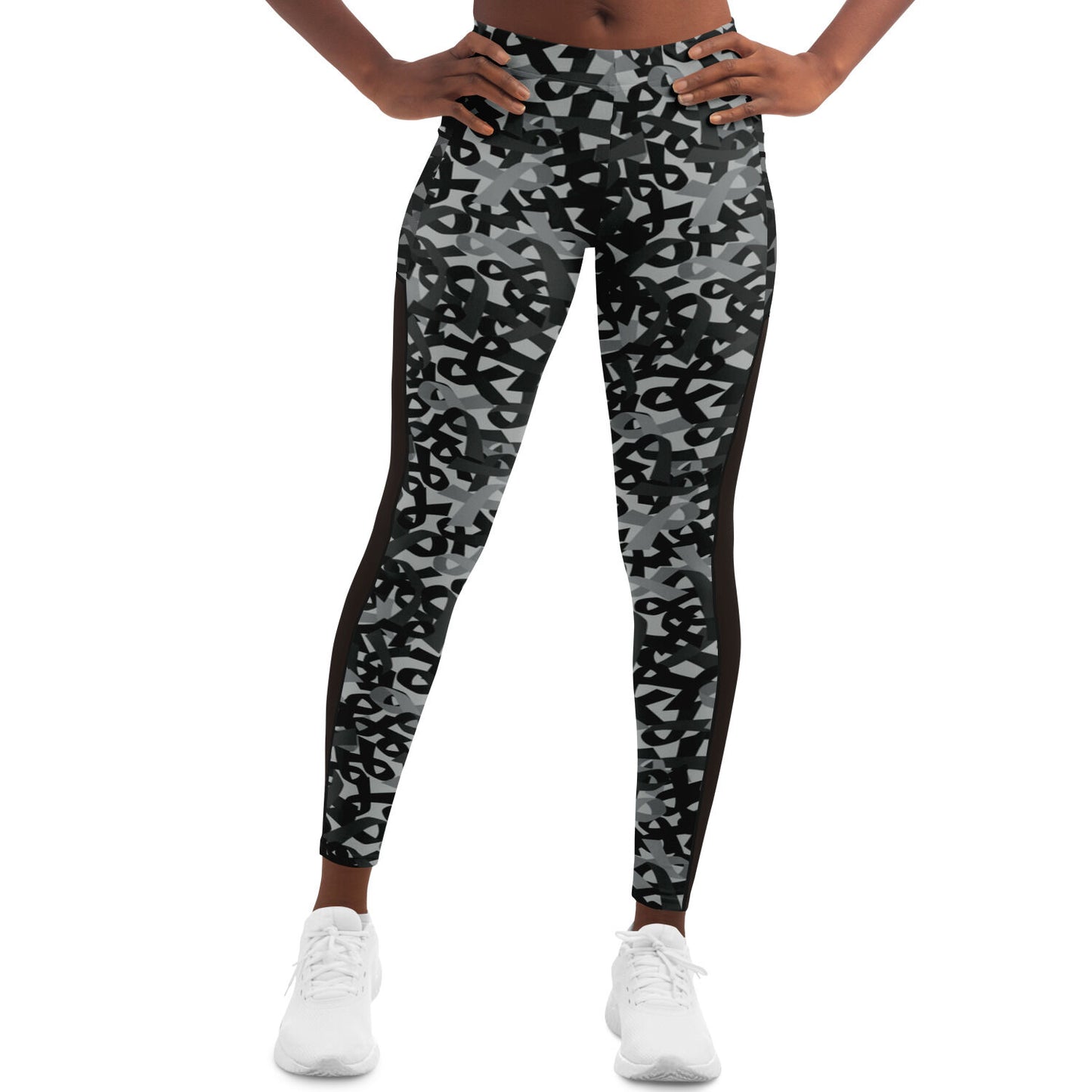 Black Ribbon Mesh Pocket Legging