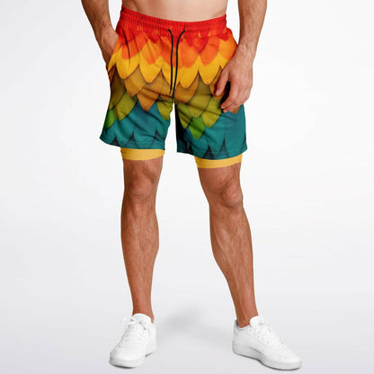 Crazy Bird Men's Double Layer Pocket Shorts