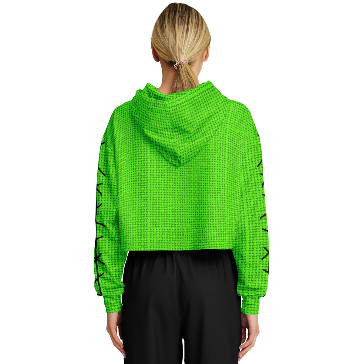 Green Boogyman Cropped Hoodie