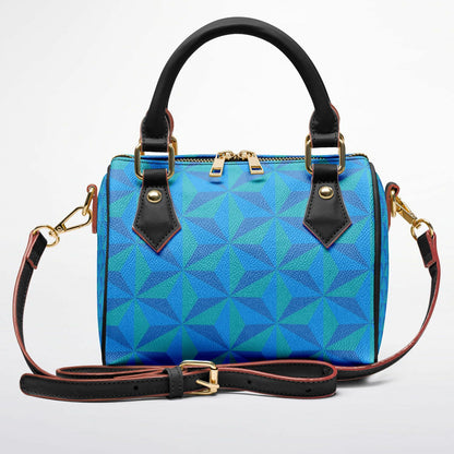 Blue Spaceship Crossbody Handbag