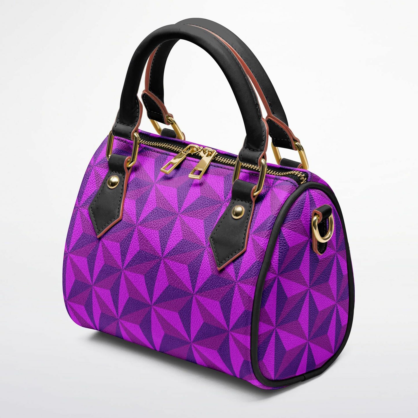 Purple Spaceship Crossbody Handbag