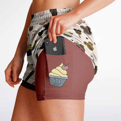 Snacks Double Layer Pocket Shorts