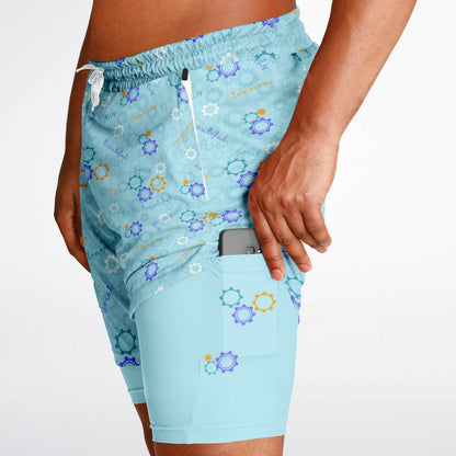 Blue Carousel Collection Men's Double Layer Pocket Shorts