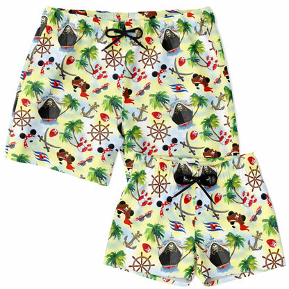 Father & Son Pirate Swim Trunks