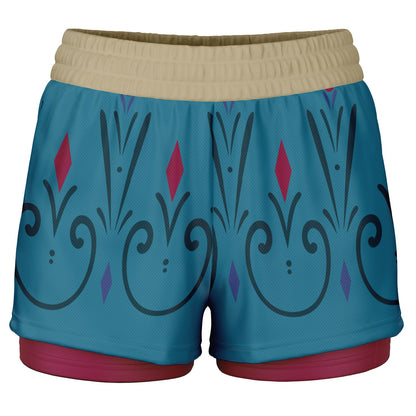 Ice Queen Coronation Double Layer Pocket Shorts