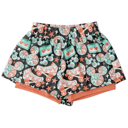 Disco Collection Dark Double Layer Pocket Shorts