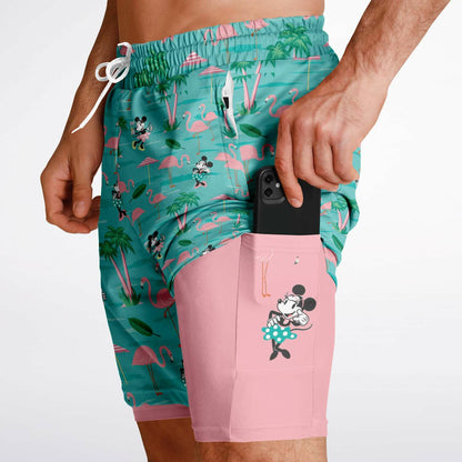 Flamingo Collection Men's Double Layer Pocket Shorts