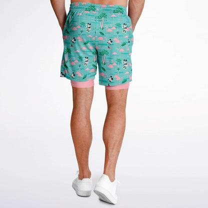 Flamingo Collection Men's Double Layer Pocket Shorts