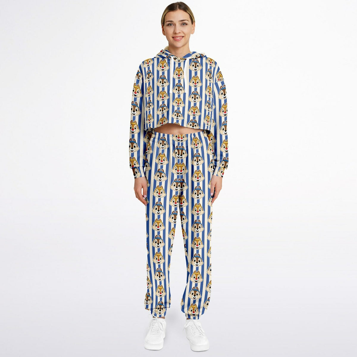 Running Chipmunks Crop Hoodie & Sweatpants