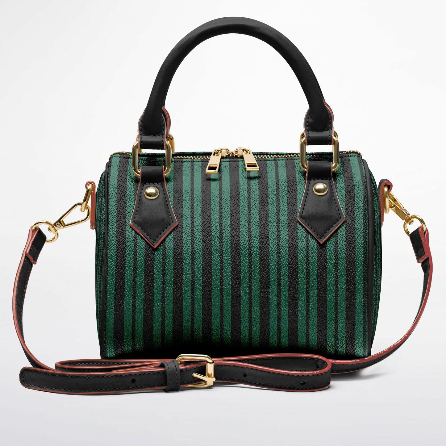 Green Haunted Wallpaper Crossbody Handbag