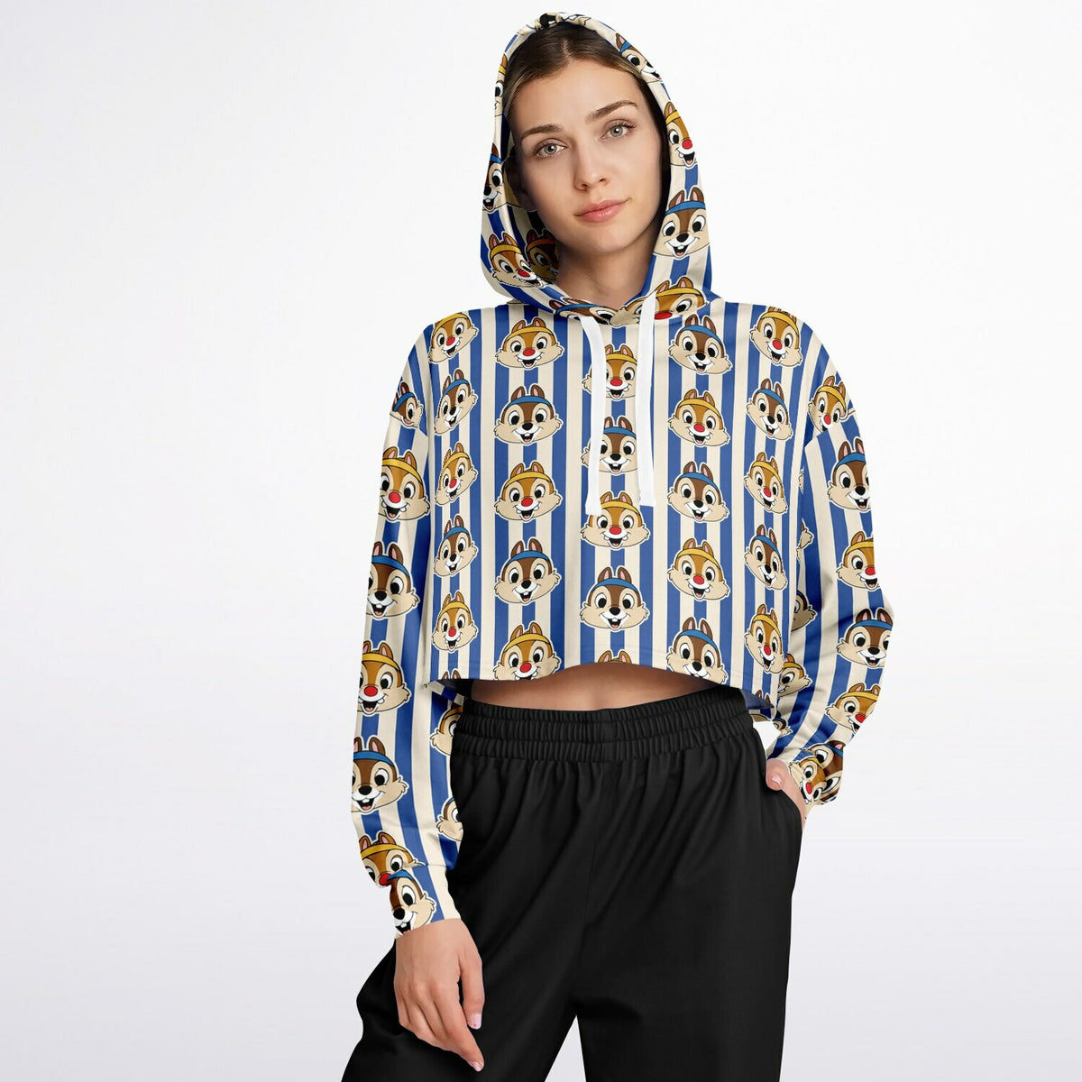 Running Chipmunks Crop Hoodie