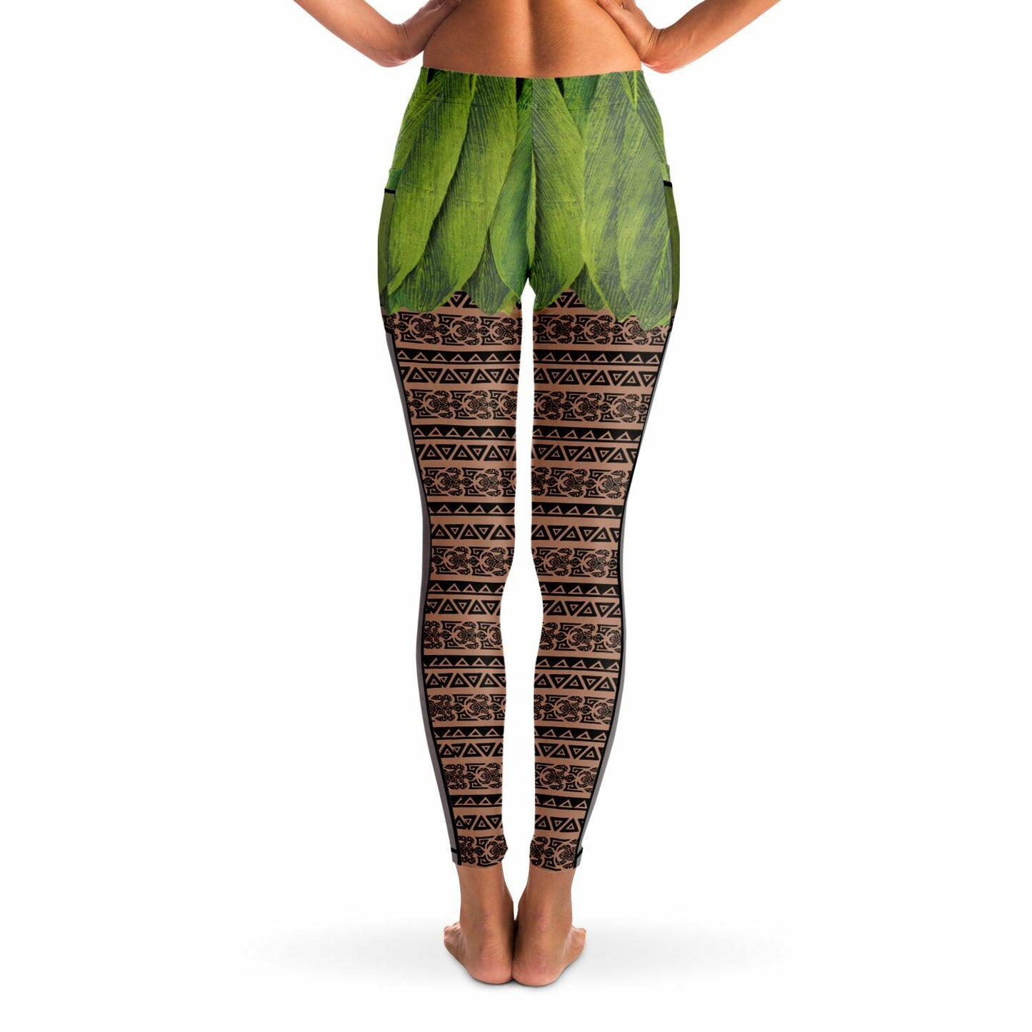 Hawaiian Tattoo Mesh Pocket Legging