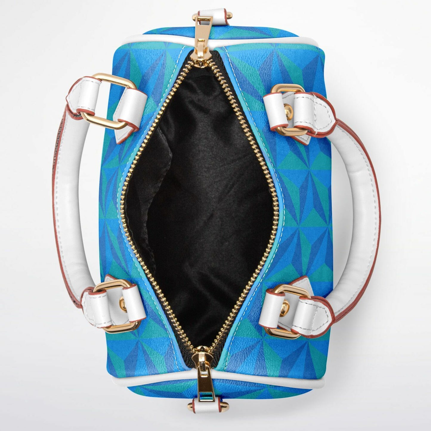 Blue Spaceship Crossbody Handbag