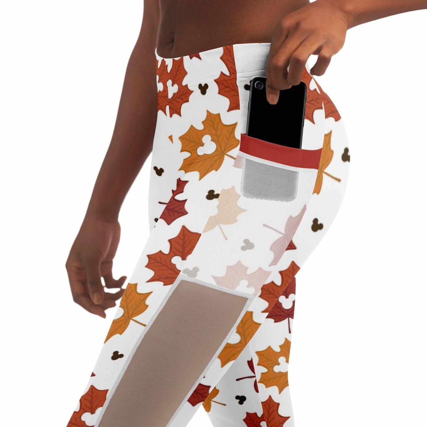 Leaf Collection Light Mesh Pocket Leggings