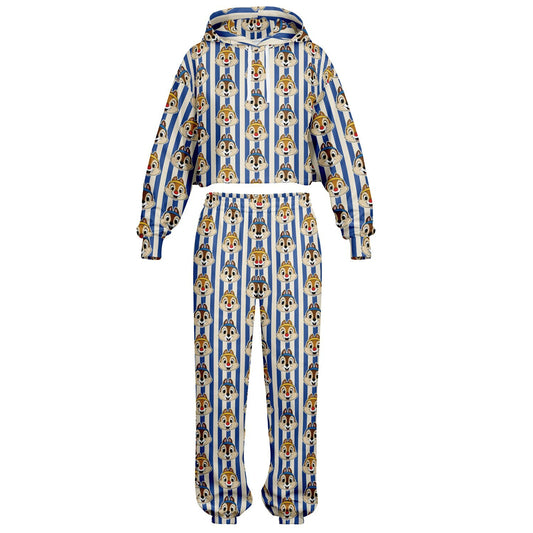 Running Chipmunks Crop Hoodie & Sweatpants