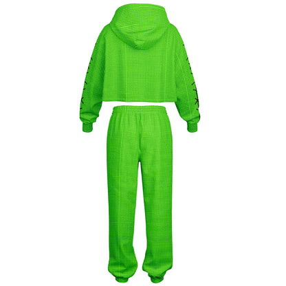 Green Boogyman Cropped Hoodie & Sweatpants