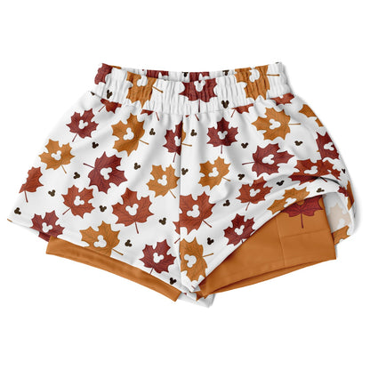 Leaf Collection Light Double Layer Pocket Shorts