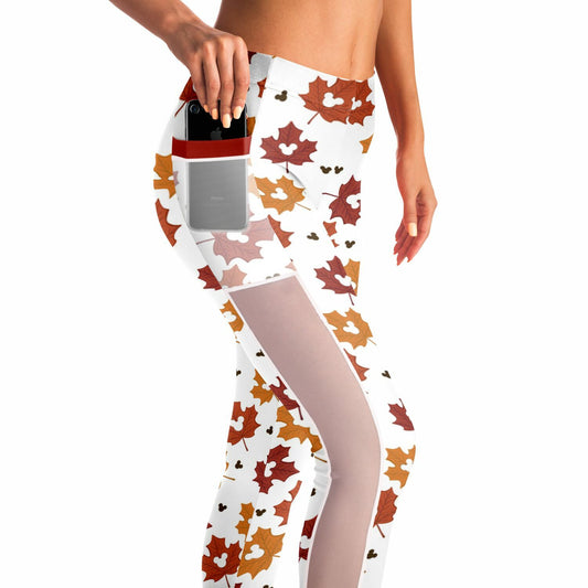 Leaf Collection Light Mesh Pocket Leggings
