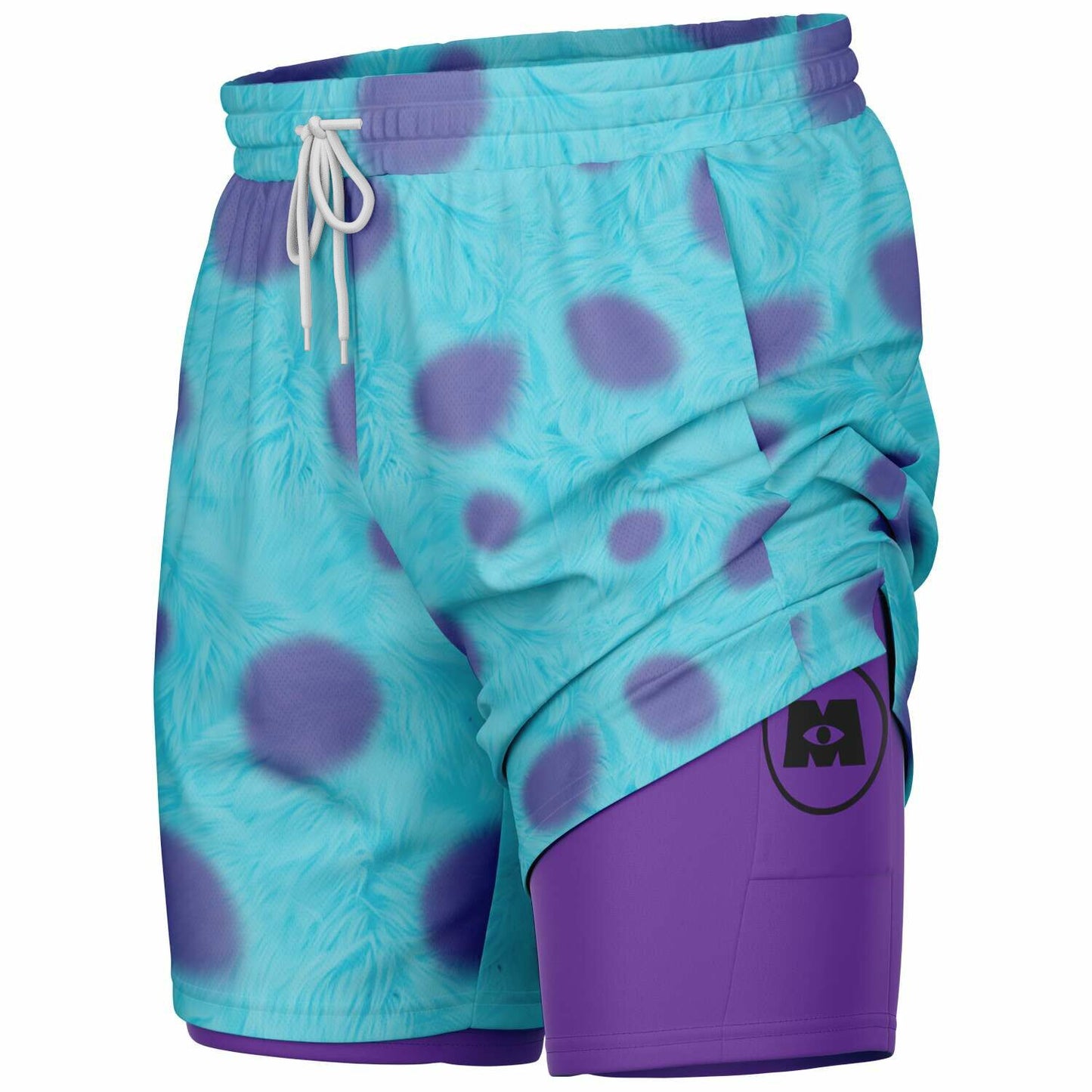 Furry Monster Men's Double Layer Shorts