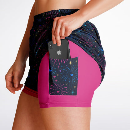 Fireworks Double Layer Pocket Shorts