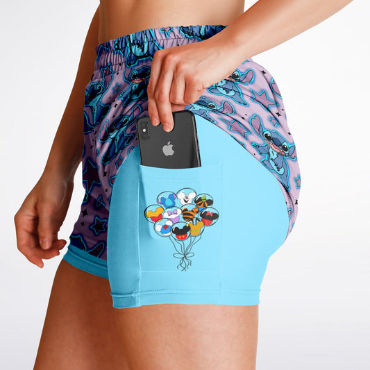 Stitch Double Layer Pocket Shorts