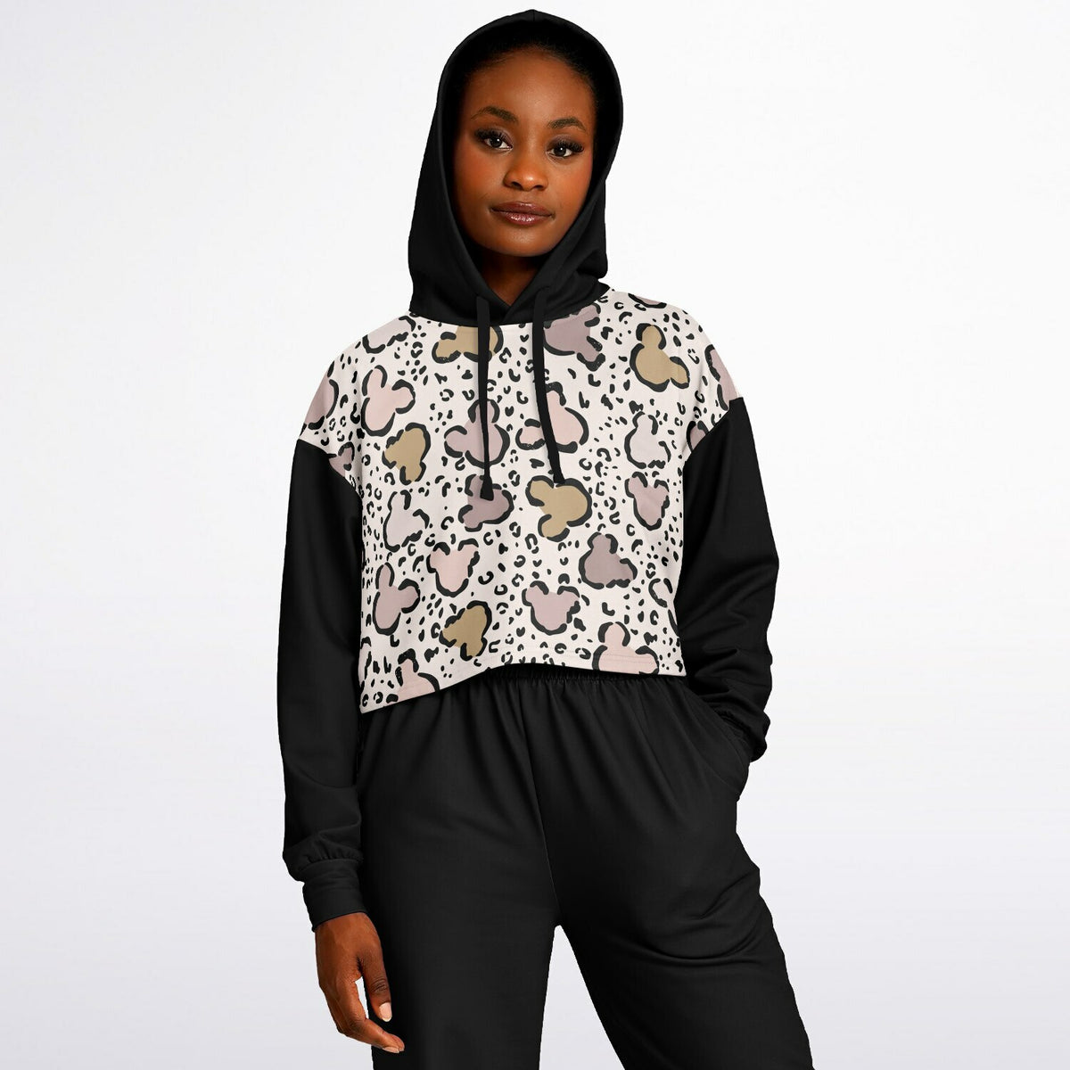 Leopard Collection Cropped Hoodie