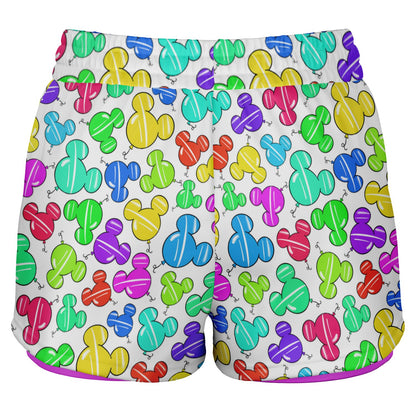 Party Balloons Double Layer Pocket Shorts
