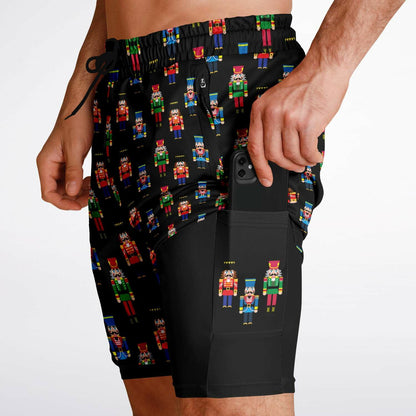 Nutcracker Men's Double Layer Pocket Shorts