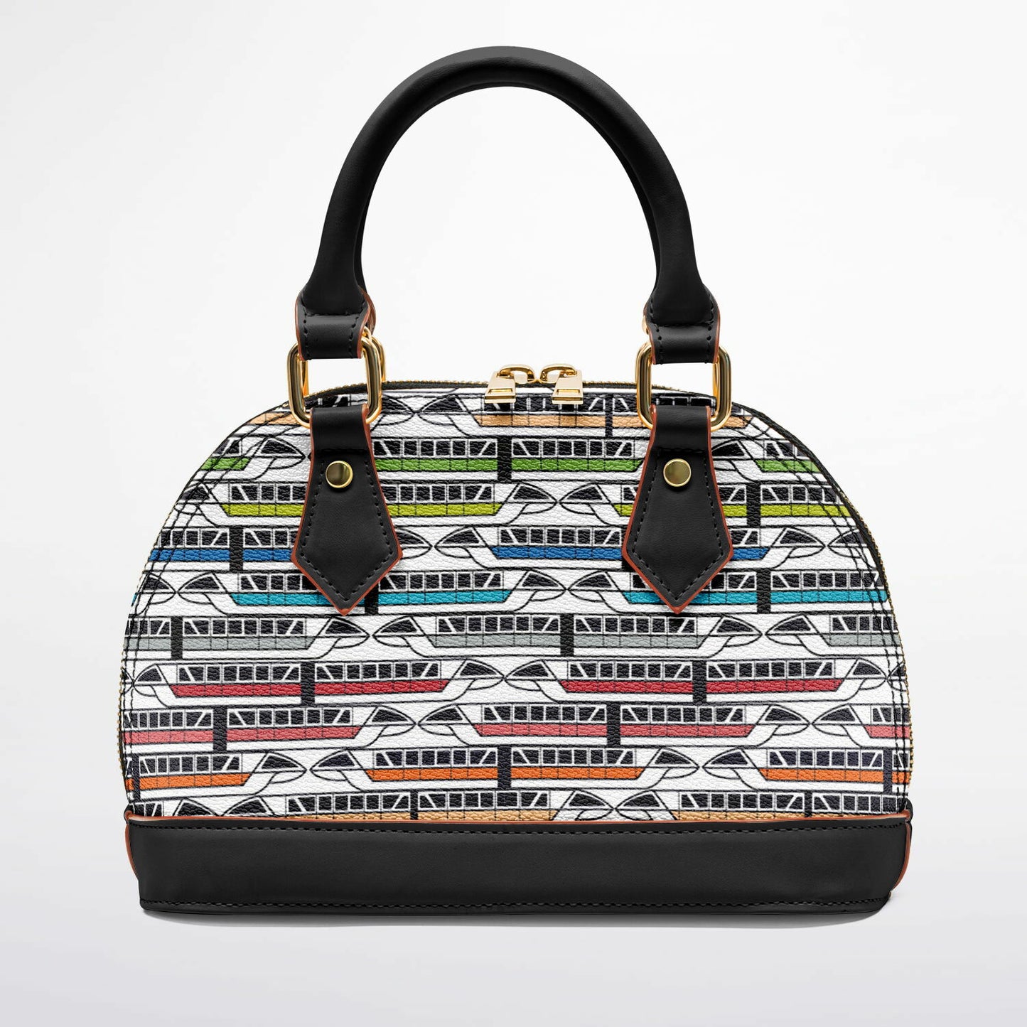 Monorail Collection Dome Satchel Handbag