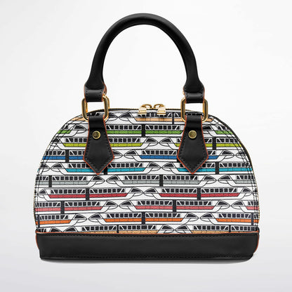 Monorail Collection Dome Satchel Handbag