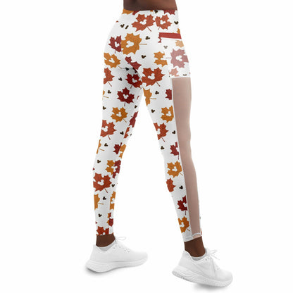 Leaf Collection Light Mesh Pocket Leggings