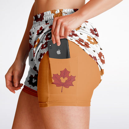 Leaf Collection Light Double Layer Pocket Shorts
