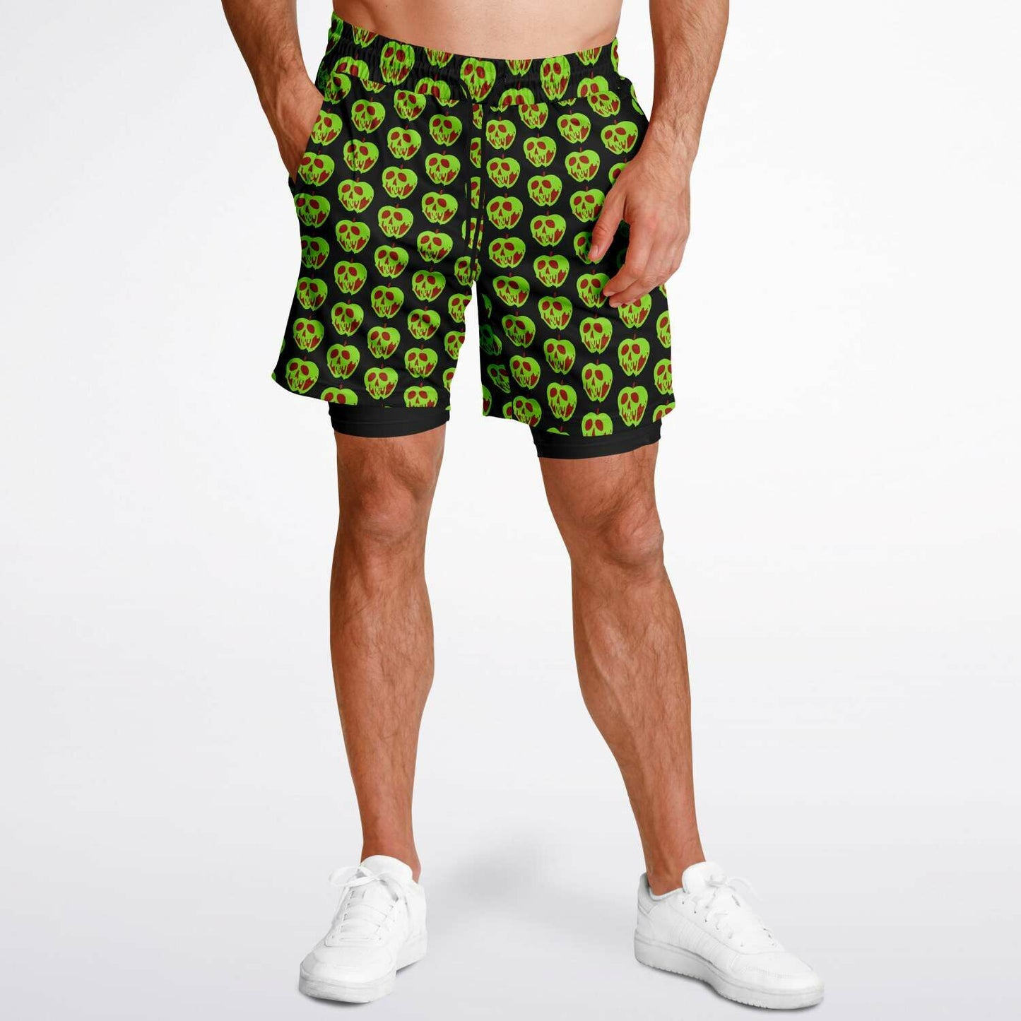 Evil Apple Men's Double Layer Shorts