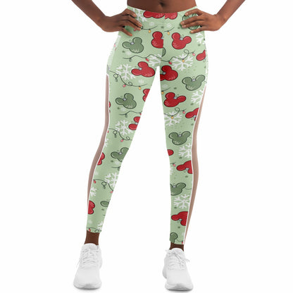 Christmas Lights Mesh Pocket Leggings