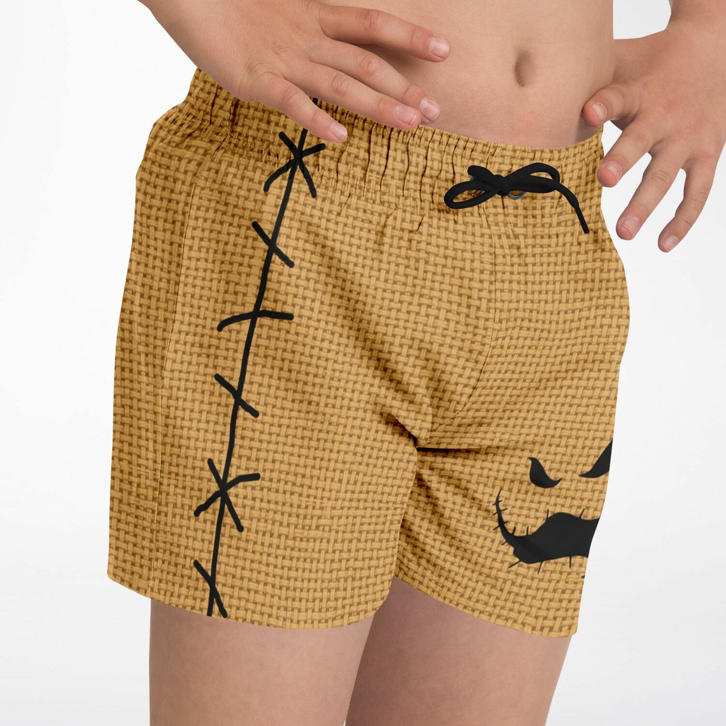 Nightmare Collection Brown Boogie Man Kids Swim Trunks
