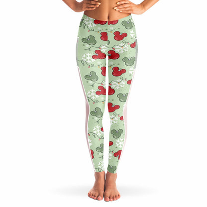 Christmas Lights Mesh Pocket Leggings