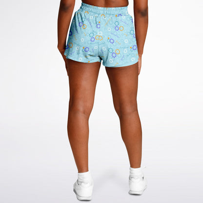 Blue Carousel Collection Double Layer Pocket Shorts