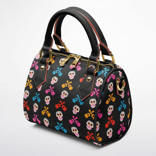 Skulls & Guitars Crossbody Handbag