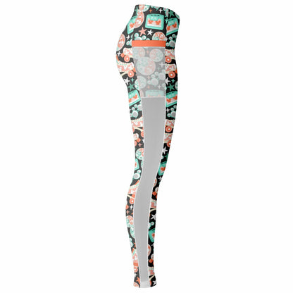 Disco Collection Dark Mesh Pocket Leggings