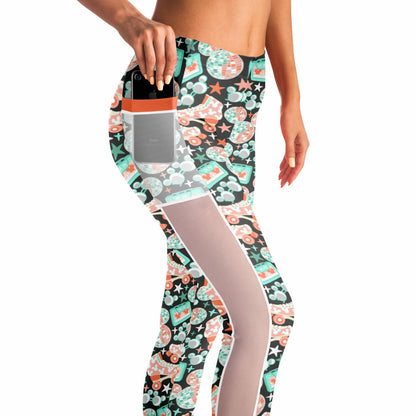 Disco Collection Dark Mesh Pocket Leggings