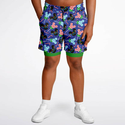 Peppermint Men's Double Layer Pocket Shorts