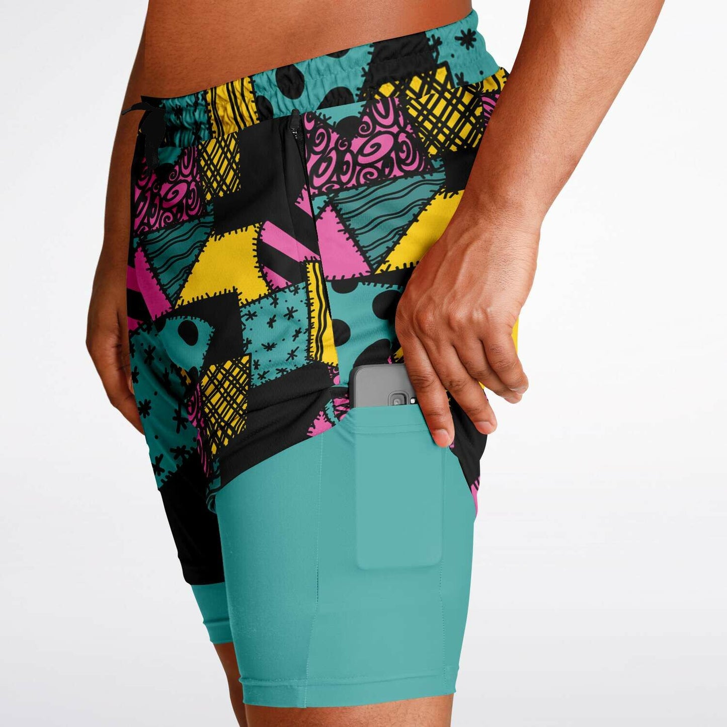 Nightmare Collection Sally Men's Double Layer Pocket Shorts