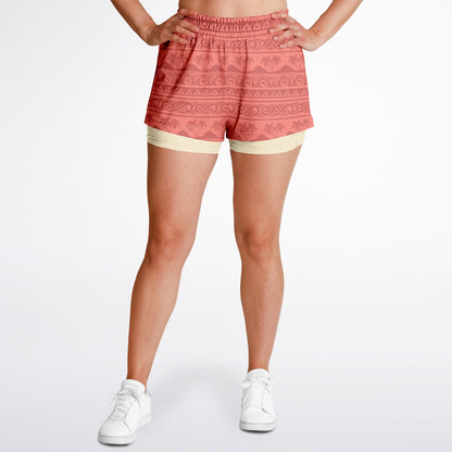 Hawaiian Princess Double Layer Pocket Shorts