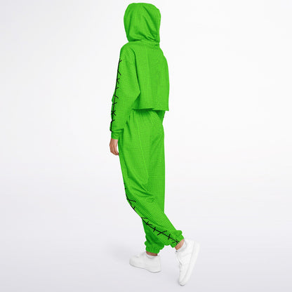 Green Boogyman Cropped Hoodie & Sweatpants